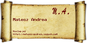 Matesz Andrea névjegykártya