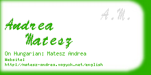 andrea matesz business card